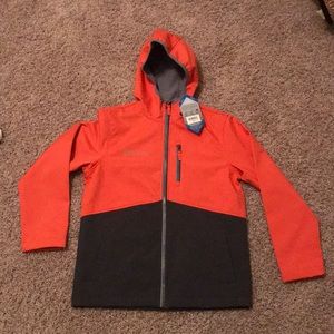 10/12 boys coat NWT orange and gray